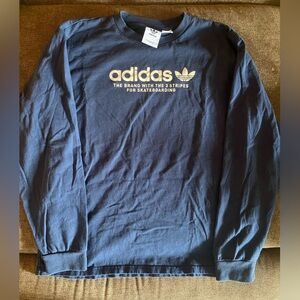 Adidas Blue long sleeve tee for Casual Comfort
